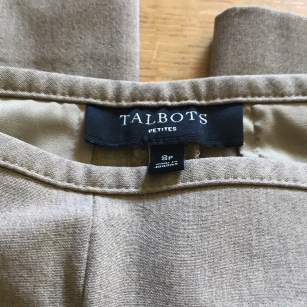 Talbots size 8 petite beige dress pants